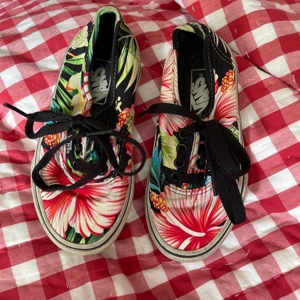 VANS Off The Wall Lace-Ups Shoes Tropical Kids Size 10.5 US - Picture 2 of 8